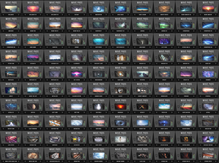 Wave Pads lush ambient pads plugin VST AU Mac PC atmospheric soundscapes virtual synth instrument R&B worship cinematic music production software